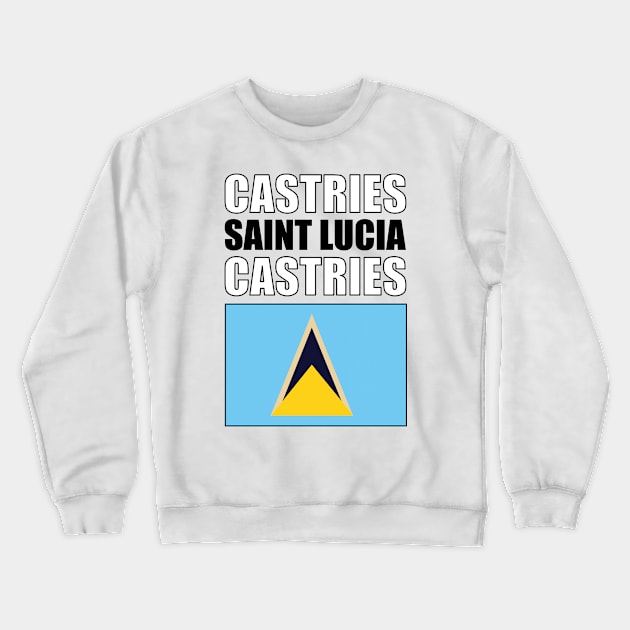 Flag of Saint Lucia Crewneck Sweatshirt by KewaleeTee